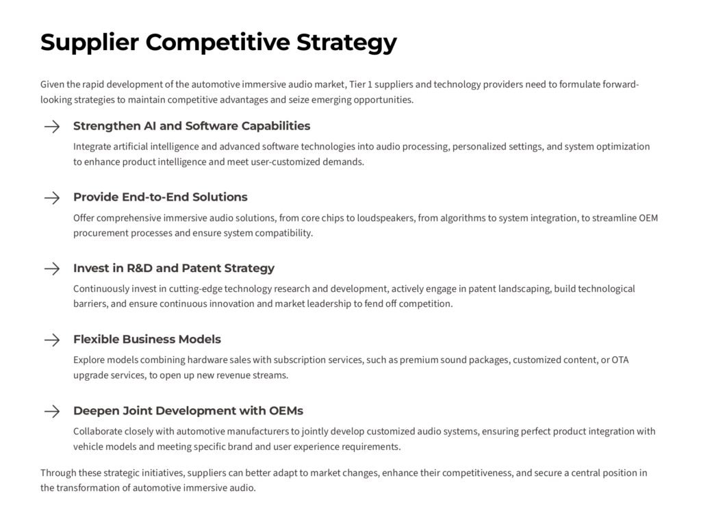 Supplier Competitive Strategy