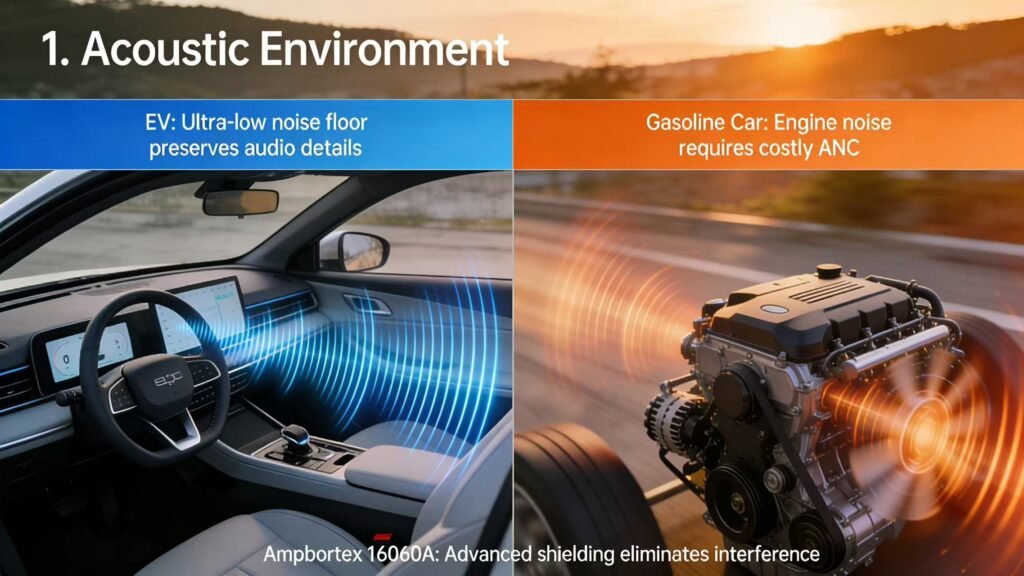 Acoustic Environment: EVs’ Silent Advantage vs. Gasoline Cars’ Noise Barrier
