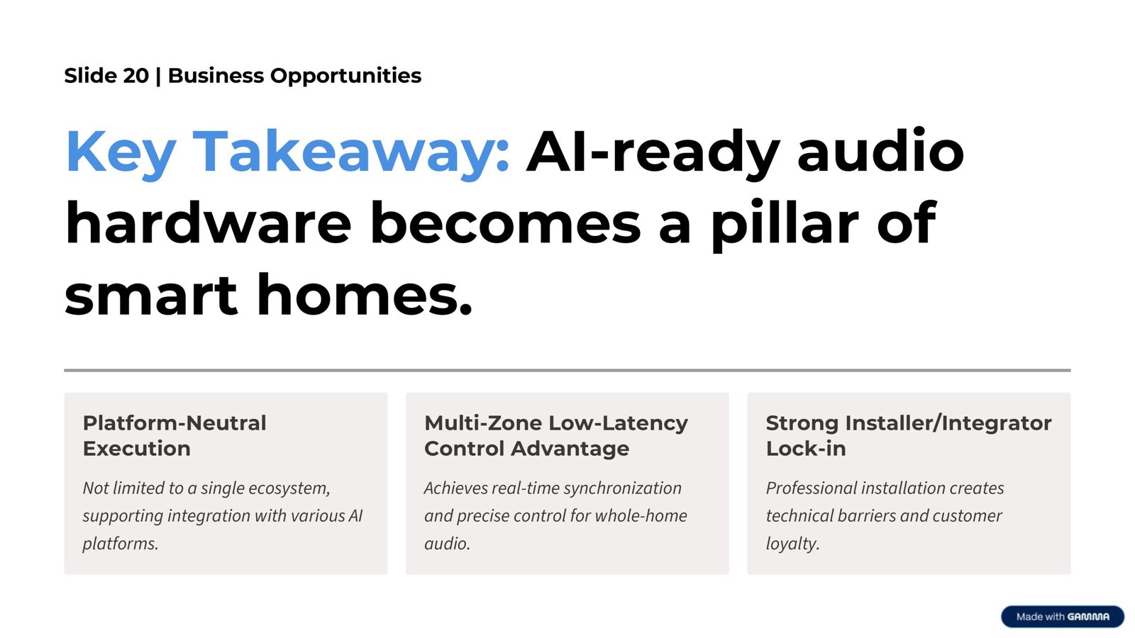 Key Takeaway: AI-ready audio hardware becomes a pillar of smart home