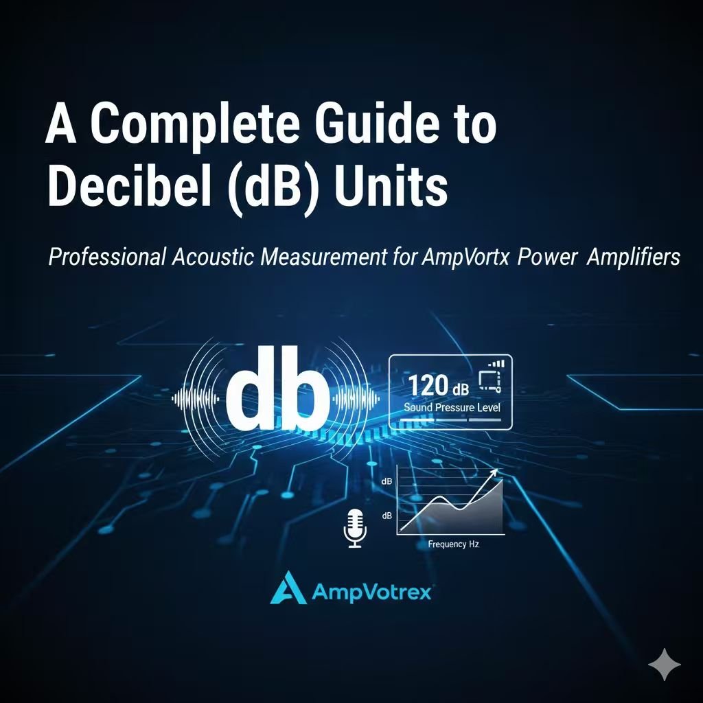 AmpVortex Power Amplifier Decibel Guide | dBu dBV dBFS Calibration for 16060A/G 16100A/G 16200A/G