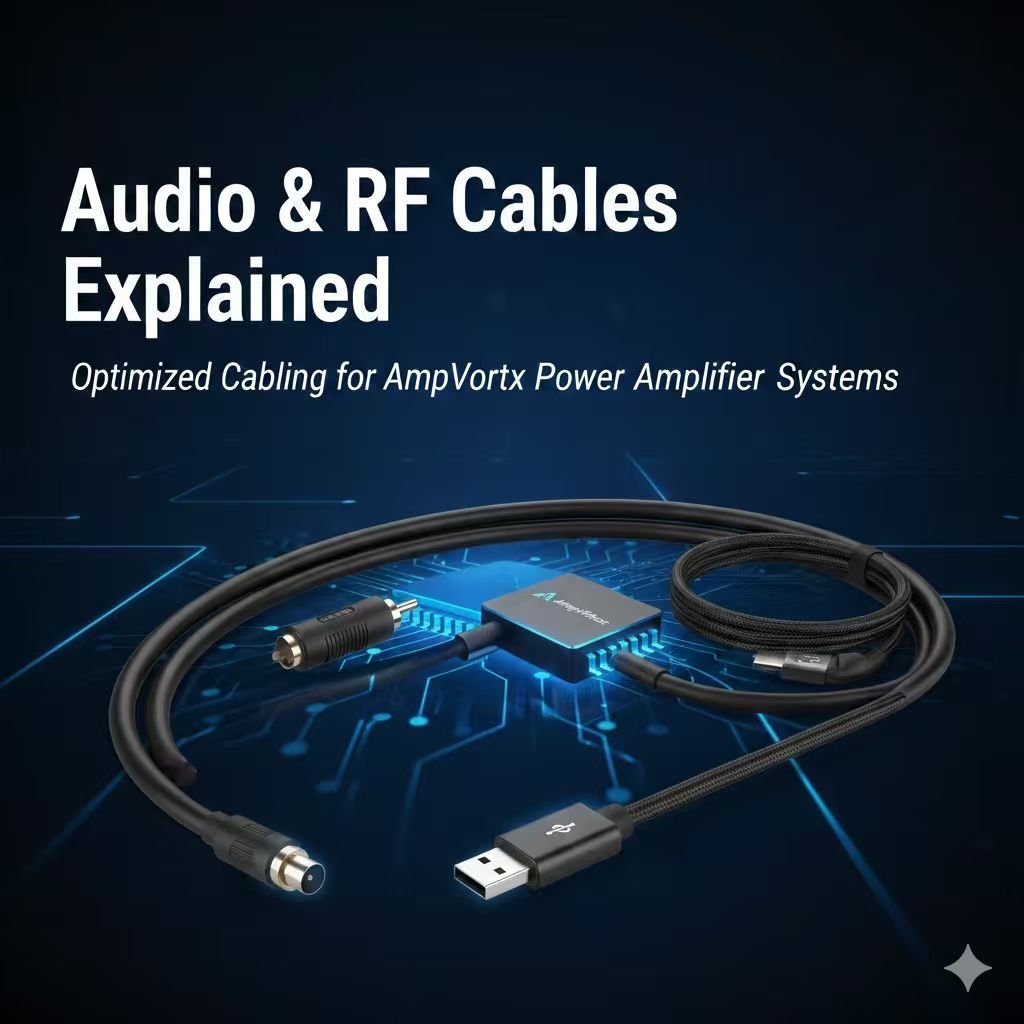 AmpVortex Power Amplifier Cabling Guide | Pro Audio RF Cable Selection for 10.4.6 Channel
