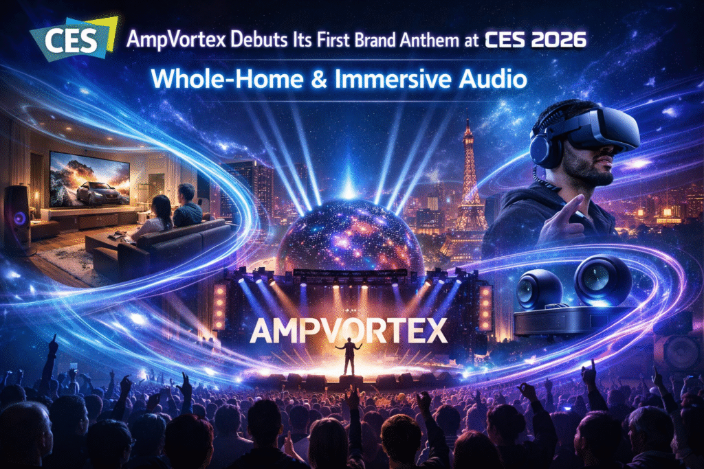 AmpVortex Debuts Its First Brand Anthem at CES 2026 | Whole-Home & Immersive Audio