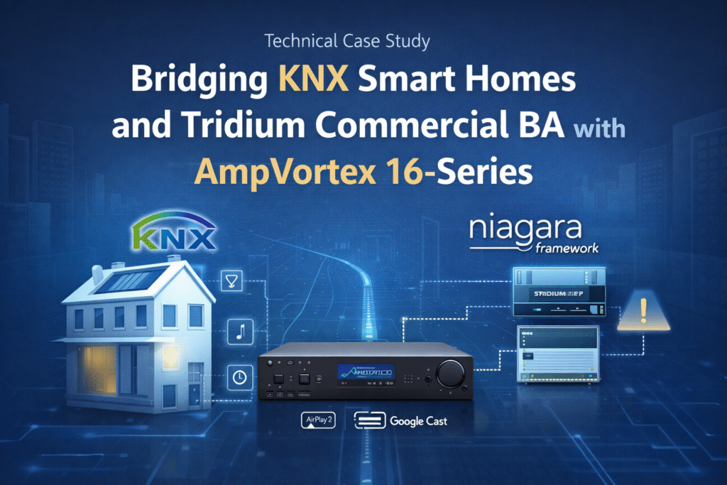 Bridging KNX Smart Homes and Tridium BA with AmpVortex 16-Series