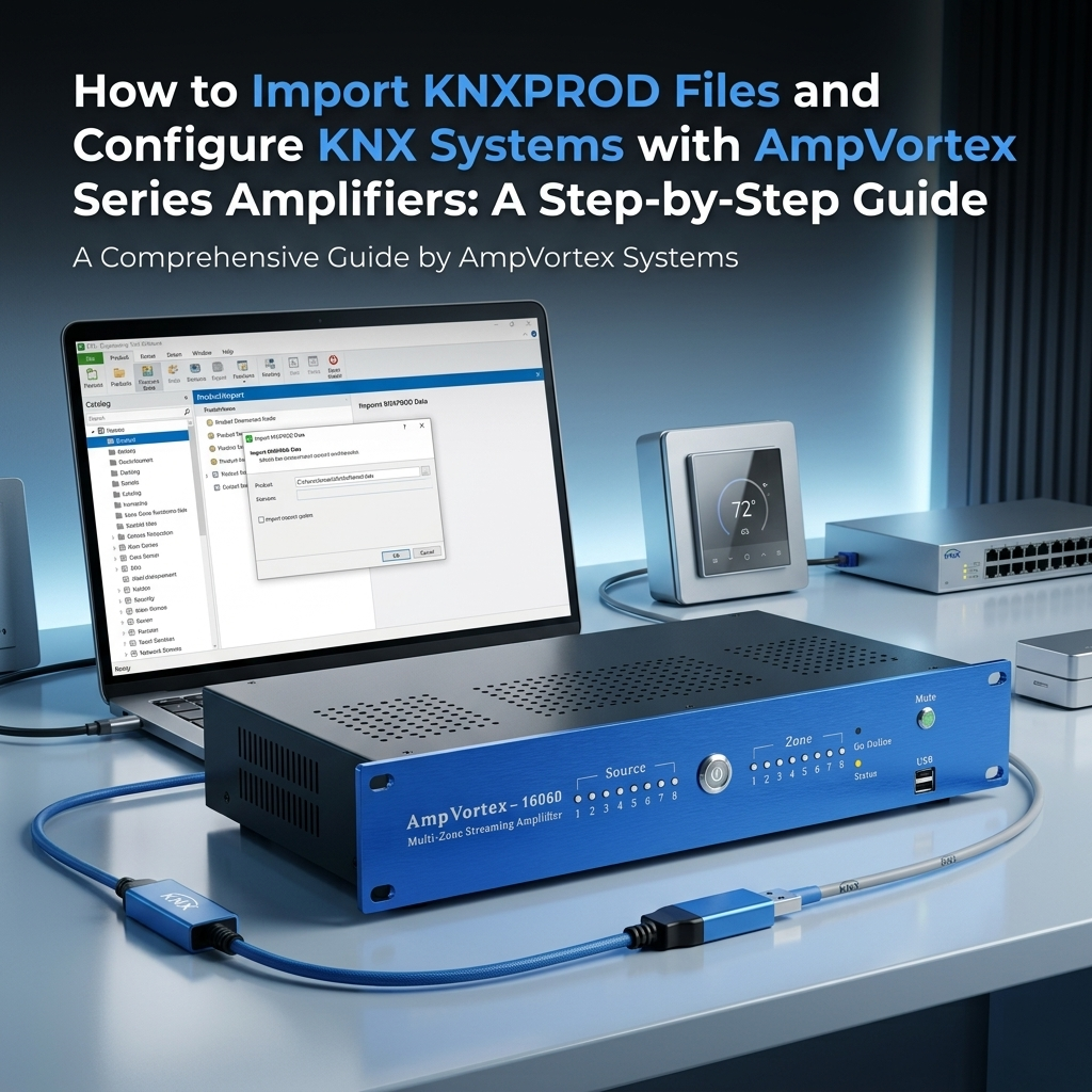 How to Import KNXPROD Files and Configure KNX Systems with AmpVortex Series Amplifiers: A Step-by-Step Guide