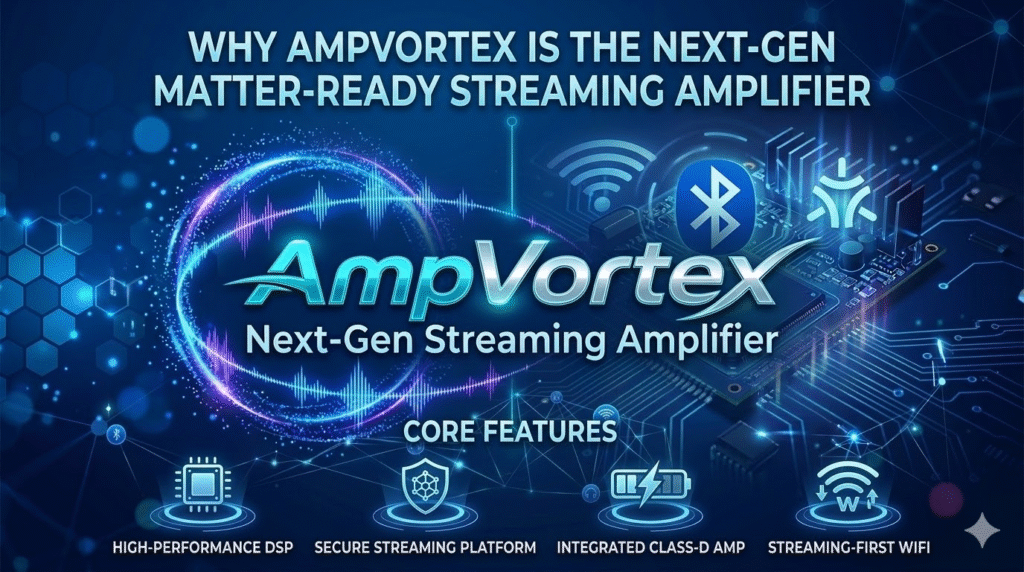 AmpVortex Is the First Matter-Ready Multi-Room Streaming Amplifier