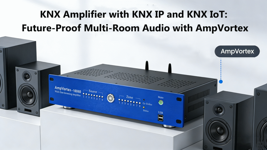 KNX amplifier multi-room audio system AmpVortex
