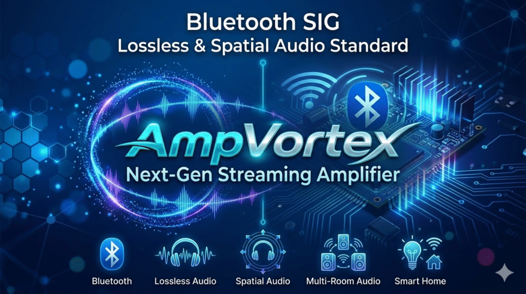 Bluetooth SIG standardized lossless spatial audio amplifier AmpVortex