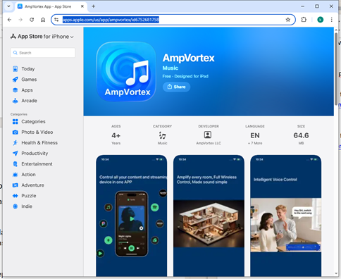 Section 2: Update Ampvortex app