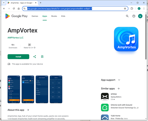 Section 2: Update Ampvortex app 2