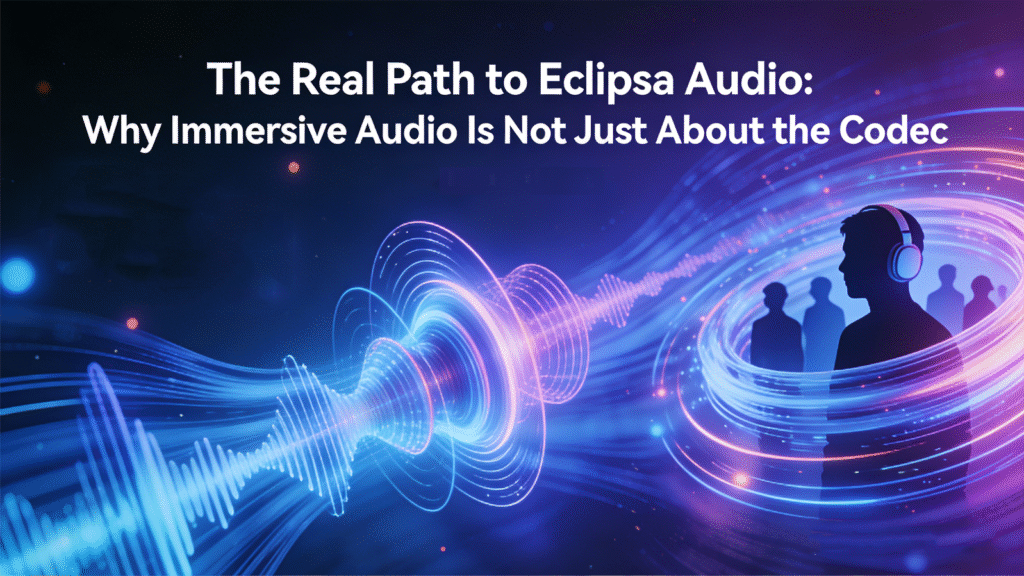 The Real Path to Eclipsa Audio：Why Immersive Audio Is Not Just About the Codec