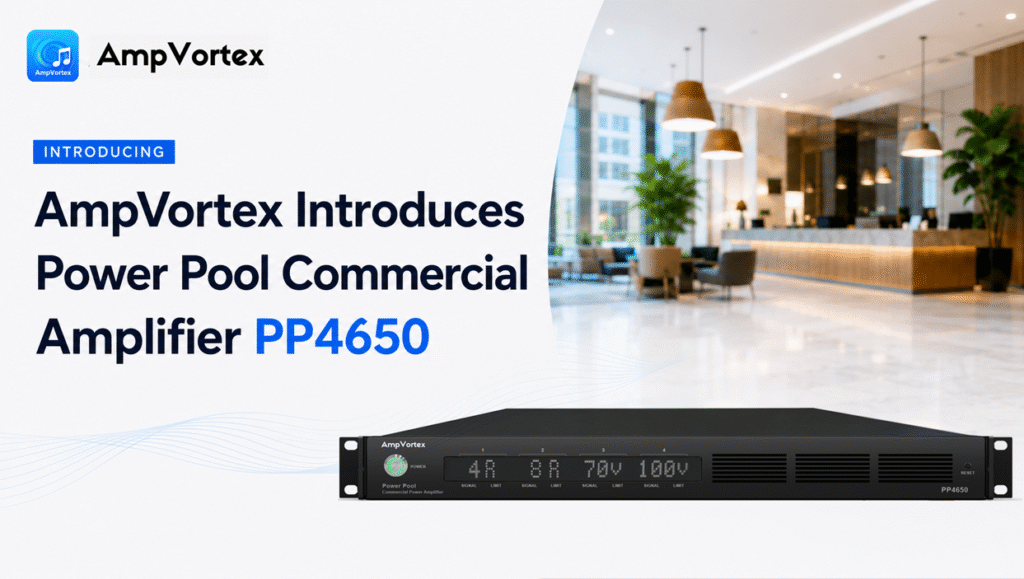 AmpVortex Introduces Power Pool Commercial Amplifier PP4650, Advancing Software-Defined Audio Infrastructure for Modern Hospitality and Smart Buildings