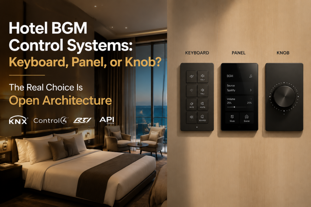 Hotel BGM Control Systems: Keyboard, Panel, or Knob? The Real Choice Is Open Architecture