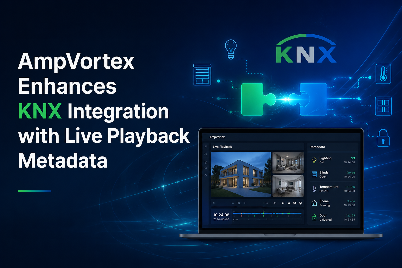 AmpVortex Enhances KNX Integration with Live Playback Metadata