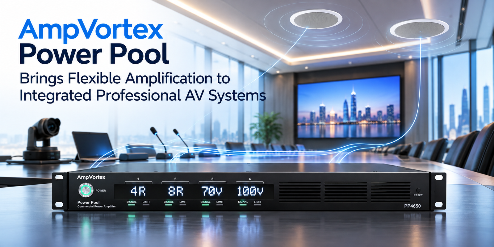 AmpVortex Power Pool Brings Flexible Amplification to Integrated Professional AV Systems
